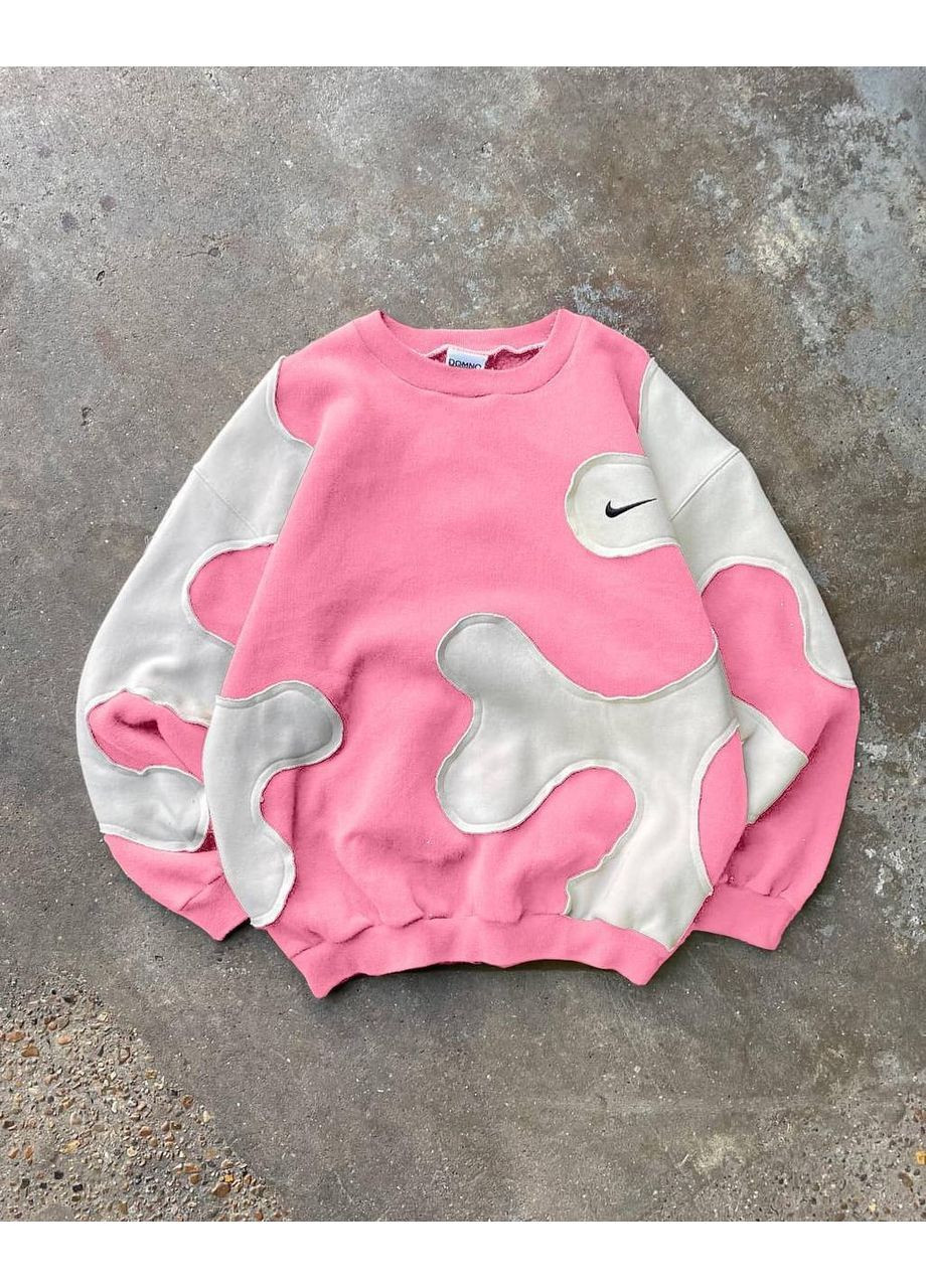 Рожевий жіночий світшот оверсайз тринитка на флісі (367089144)