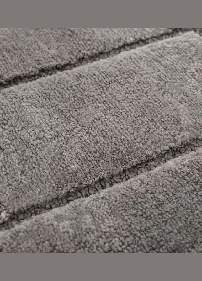 Коврик для ванной комнаты и душа коврик для ног в душевую, микрофибра, атискользящий размер 40х60 см, серый No Brand (337342126)