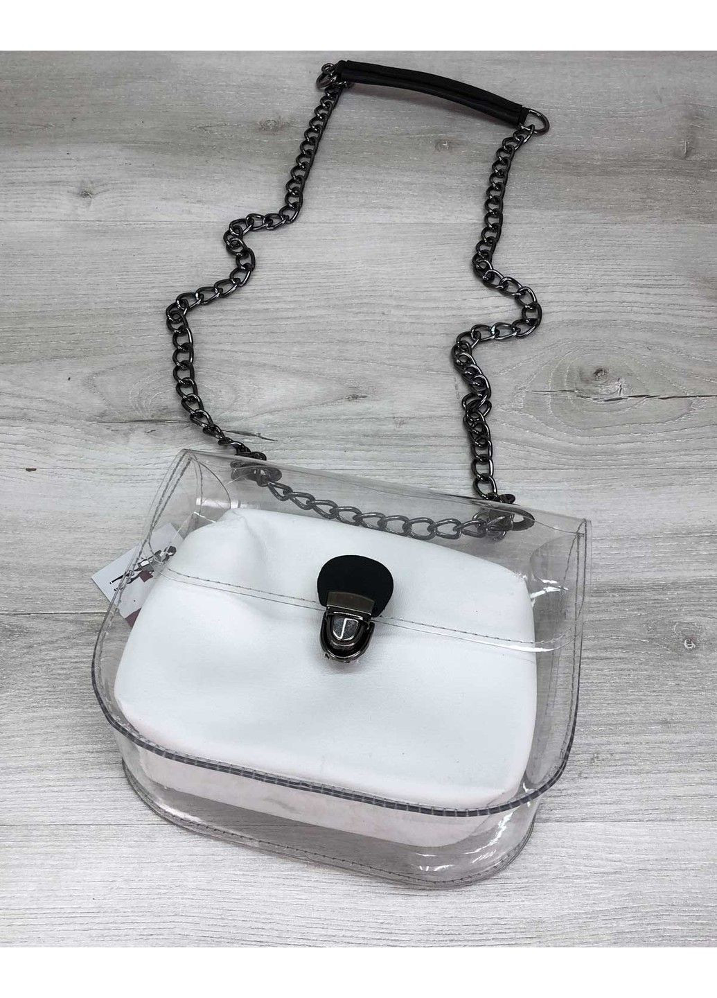 Cумка «Селена» с белой косметичкой (никель) WeLassie (315688394)