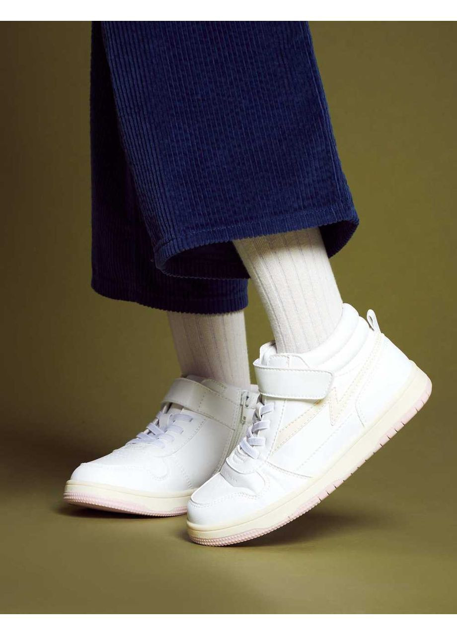 Білі кеди,білий-бежевий, Kiabi