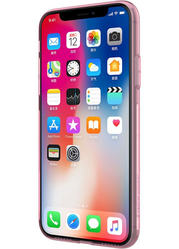 Чехолнакладка TPU Nature Case Apple iPhone X Pink Nillkin (301780103)