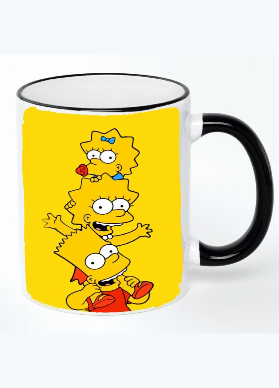Чашка Симпсоны Мультик #004 (кружка, кружка) Белая с черной ручкой 330 мл No Brand (322716612)