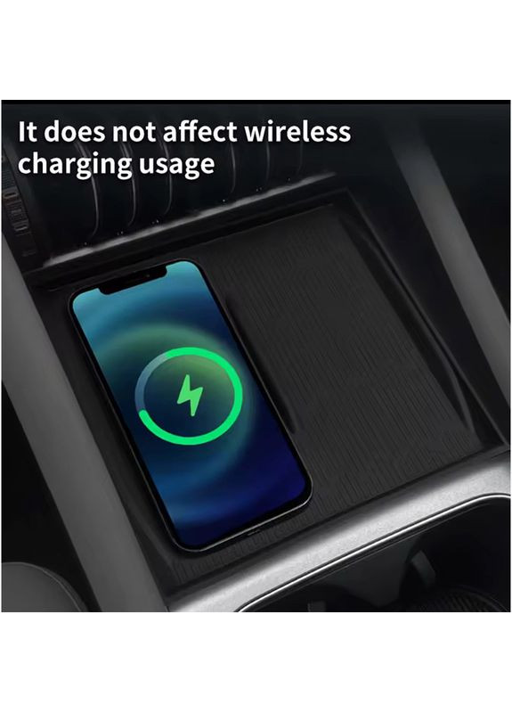 Силіконовий килимок для бездротового заряджання BYD Yuan Plus Black на центральній консолі 9 шт. Lesko (356499342)