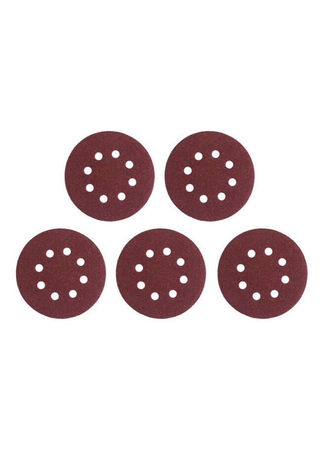 Круглый шлифовальный лист 125 мм для эксцентриковой шлифмашины с оксидом алюминия (5 шт.) Intertool (336946574)