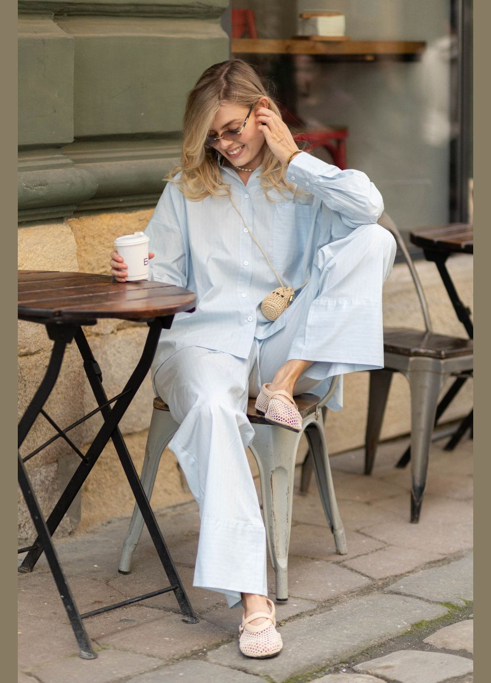 Костюм рубашка и брюки из хлопка SU001 Twice (339043768)