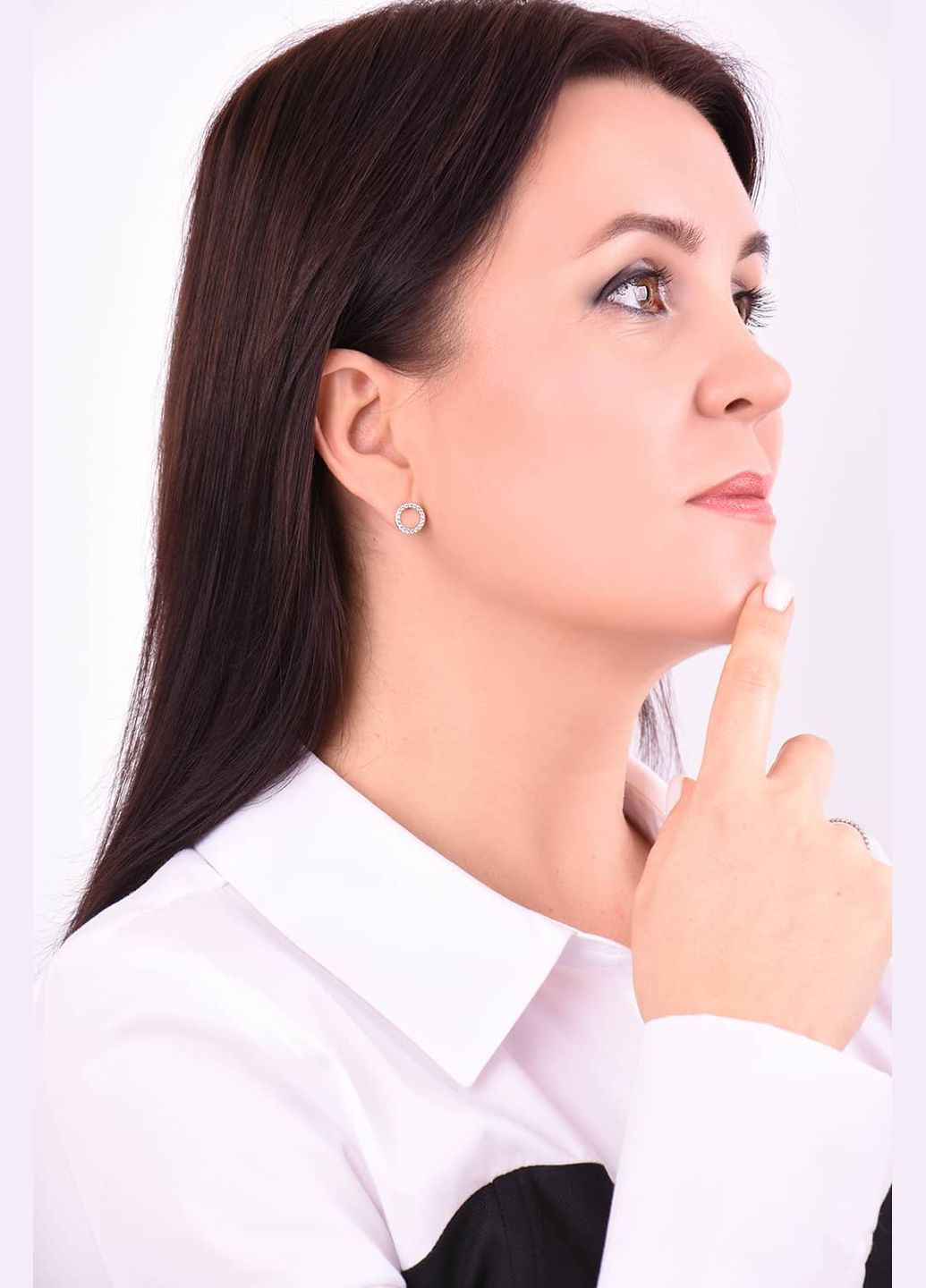 Серебряные серьги-гвоздики (40029) IRIJ (331016844)