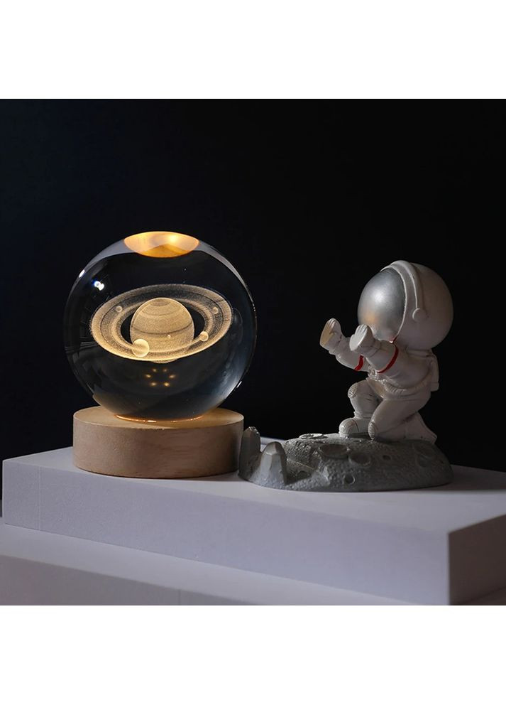 Декоративный 3D-ночник хрустальный шар Saturns 3DTOYSLAMP (365722001)