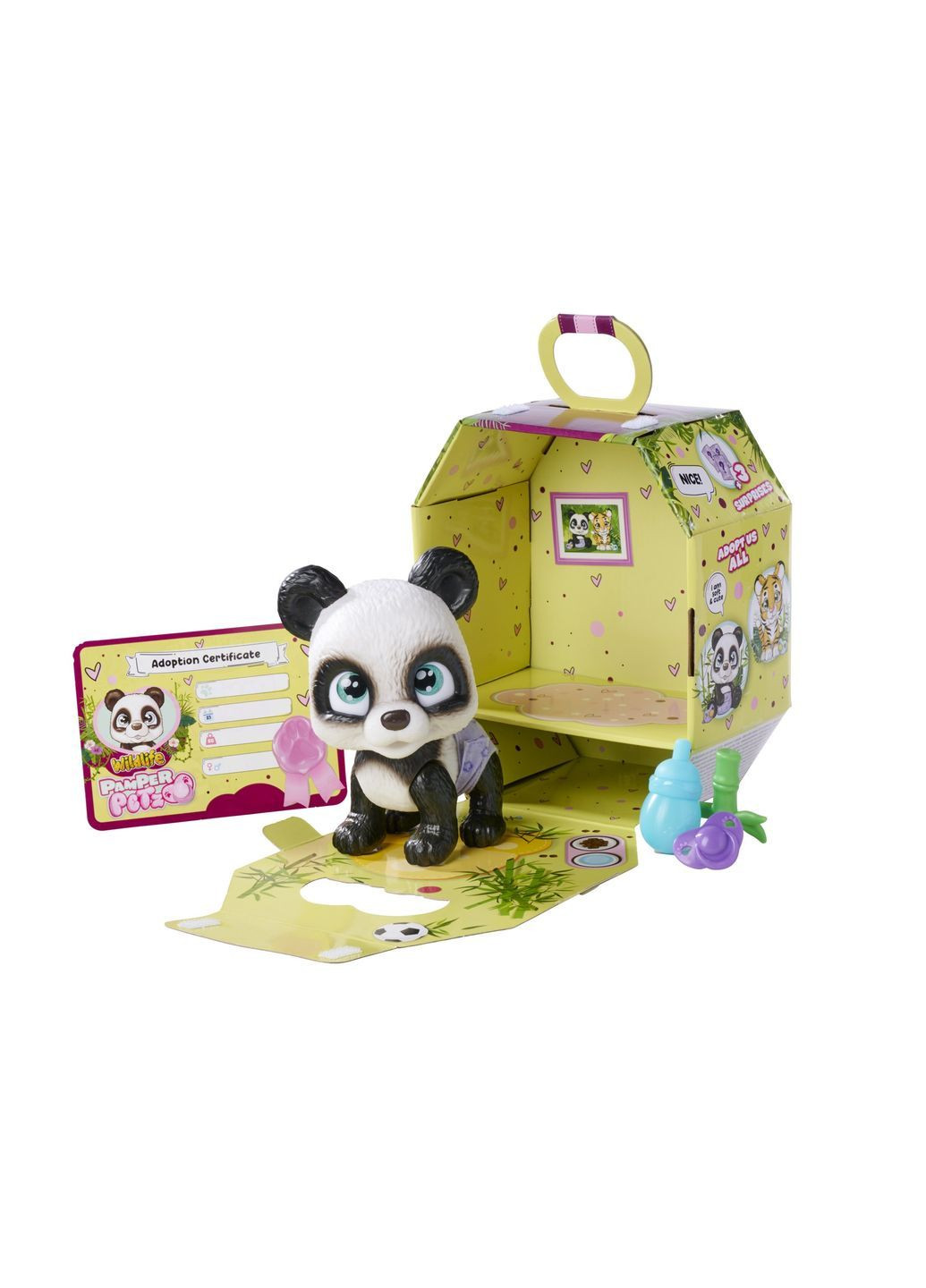 Ігровий набір Pamper Petz Панда, що п’є та пісяє, з кольоровою лапкою, 3 аксесуари-сюрпризи () Simba 5950054 (362562922)
