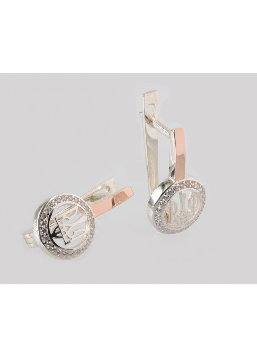 Срібні сережки з гербом України Silver Style (367112698)
