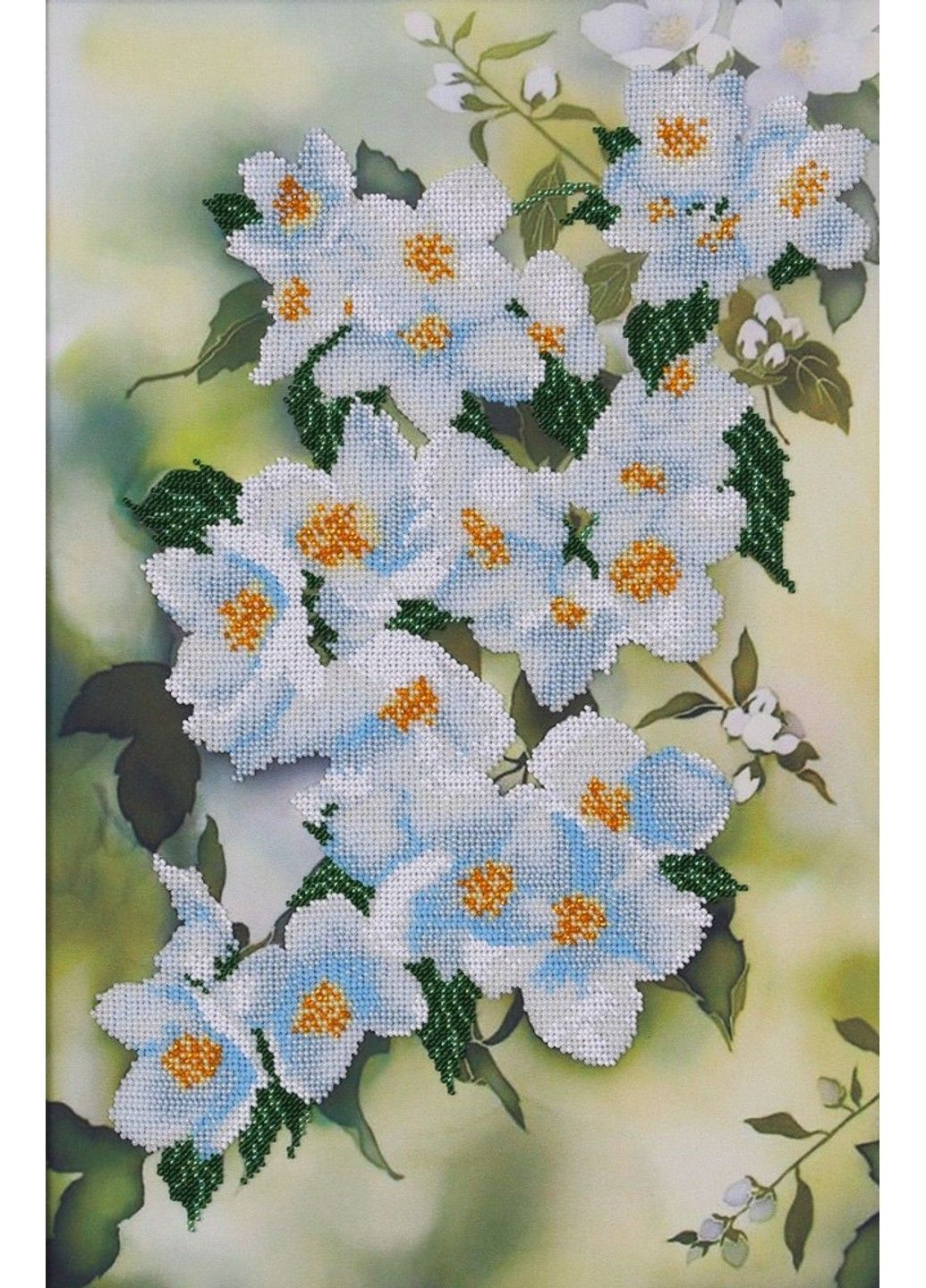 Набір для вишивки бісером "Жасмин" букет, квіти, небо, пейзаж, сад, часткова викладка, 29х44 см No Brand (333165103)