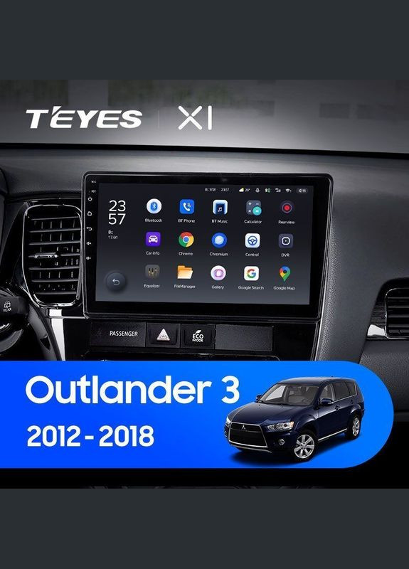 Штатная магнитола TS10-002 4+32Gb Mitsubishi Outlander 3 GF0W GG0W 2012-2018 10" Decker (378921523)