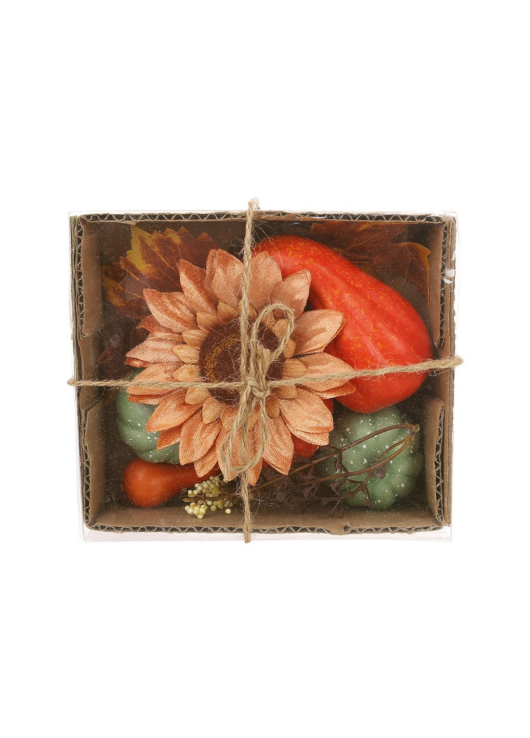 Набір для декору: гарбузи, ягоди соняшник та листя, 20*14*5см, відтінки осені Home Decor (353592146)