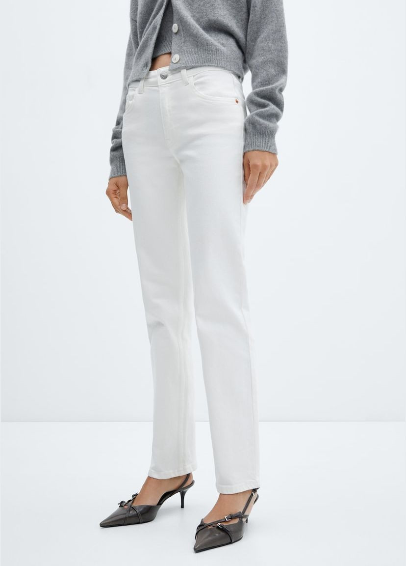 Комфортні прямі джинси середньої посадки Mango - (304873608)