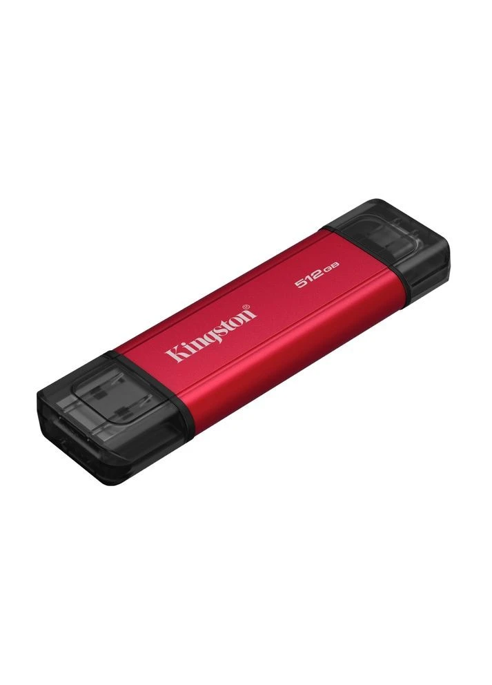 Портативний SSD Dual 512 ГБ USB 3.2 Gen 2 Type-C/Type-A до 1050 МБ/с червоно-чорний Kingston (402286325)