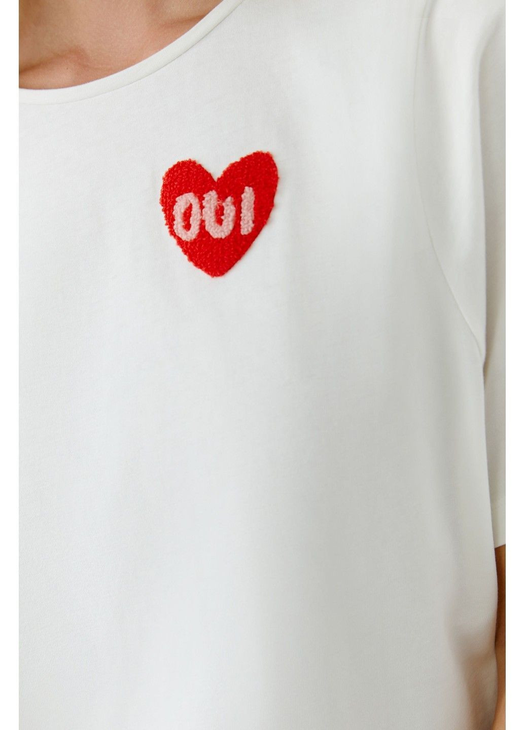 Жіноча футболка Біла Oui - (372255159)