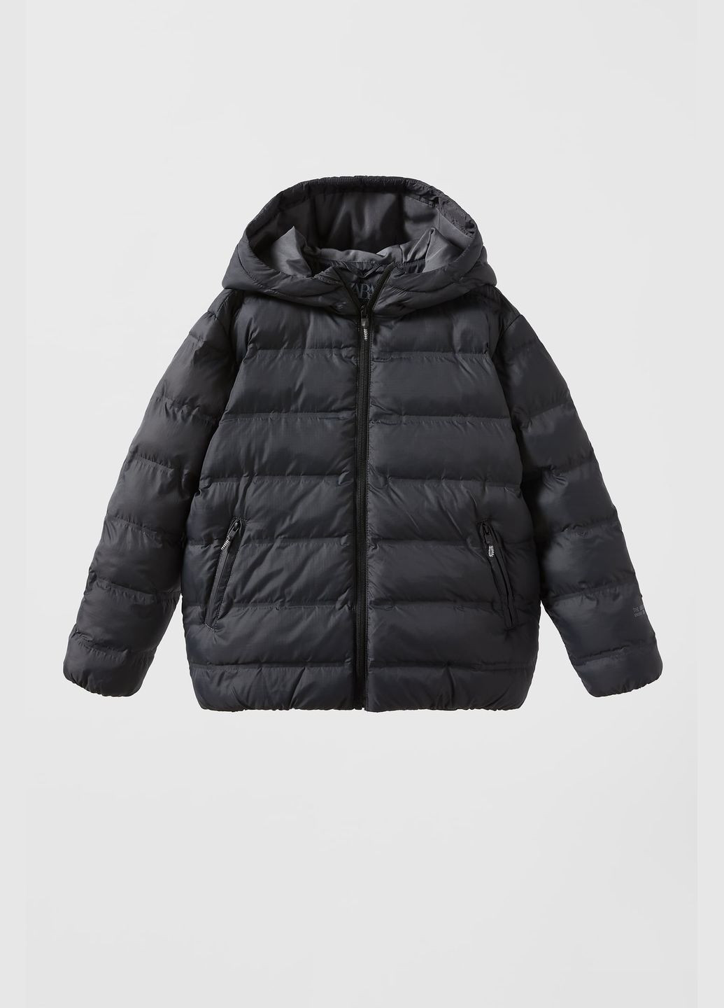 Чорна демісезонна куртка для хлопчика чорна 1068759802 Zara