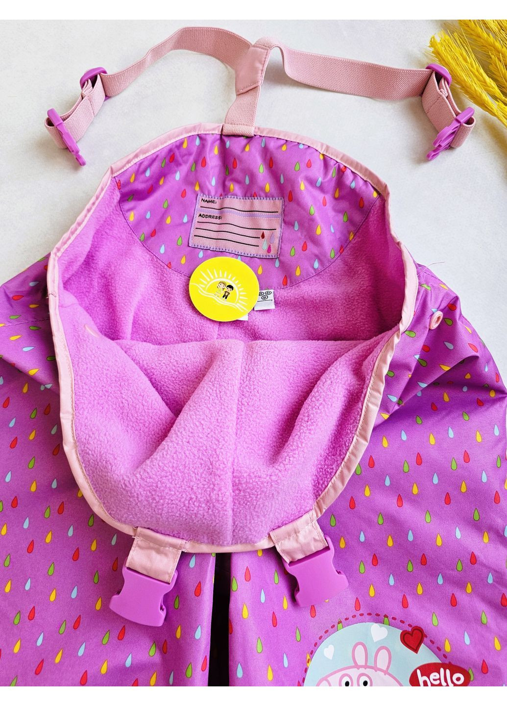 Дождевик детский костюм на флисе для девочек Peppa Pig Куртка та Напівкомбінезон (371282133)