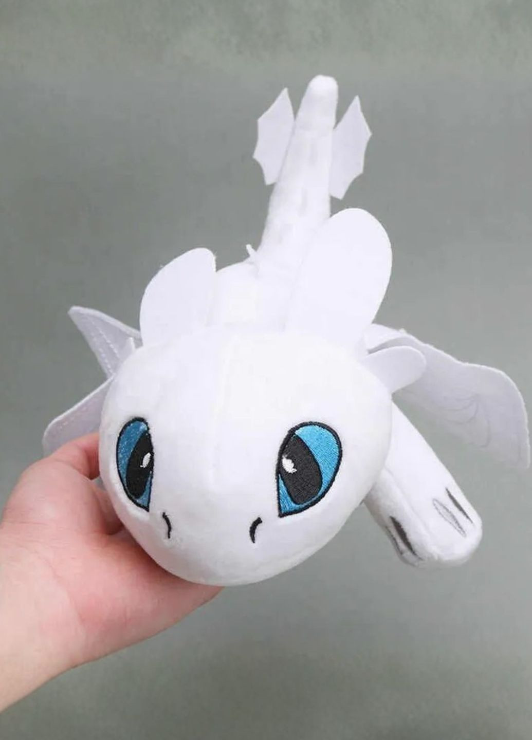 М'яка іграшка дракон Денна Фурія 35 см плюшевий Беззубик білий My Kigu (370984586)