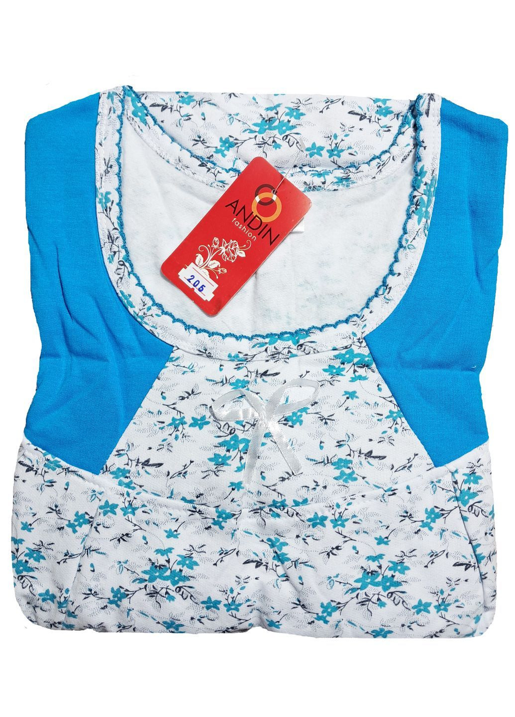 Жіноча нічна сорочка тепла на флісі бавовна (205) ANDIN (369000871)