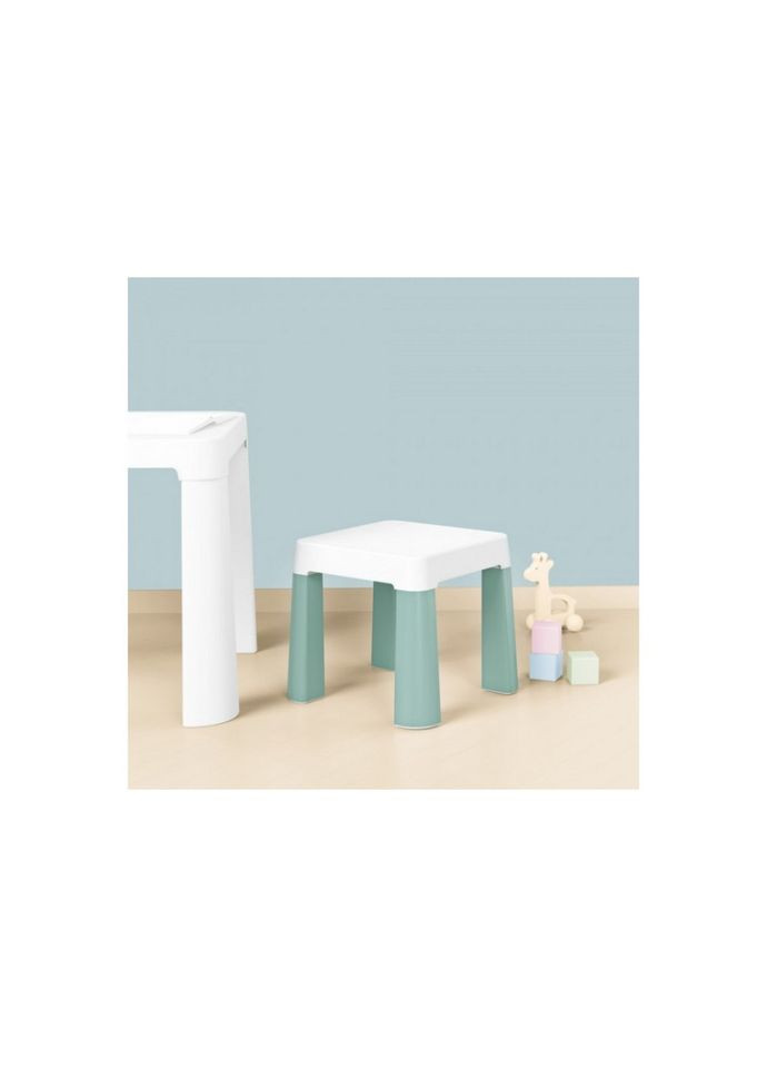 Детский табурет 0884TXK, бело-зеленый, до 75 кг 32 х 32 х 28 см ТехноК (316269812)