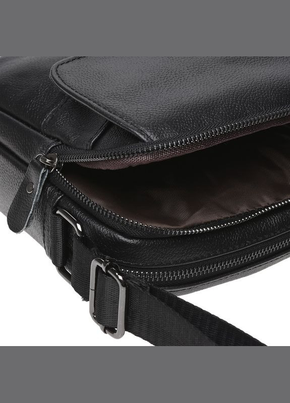 Сумка чоловіча шкіряна через плече K11169 Чорний Keizer (302009105)