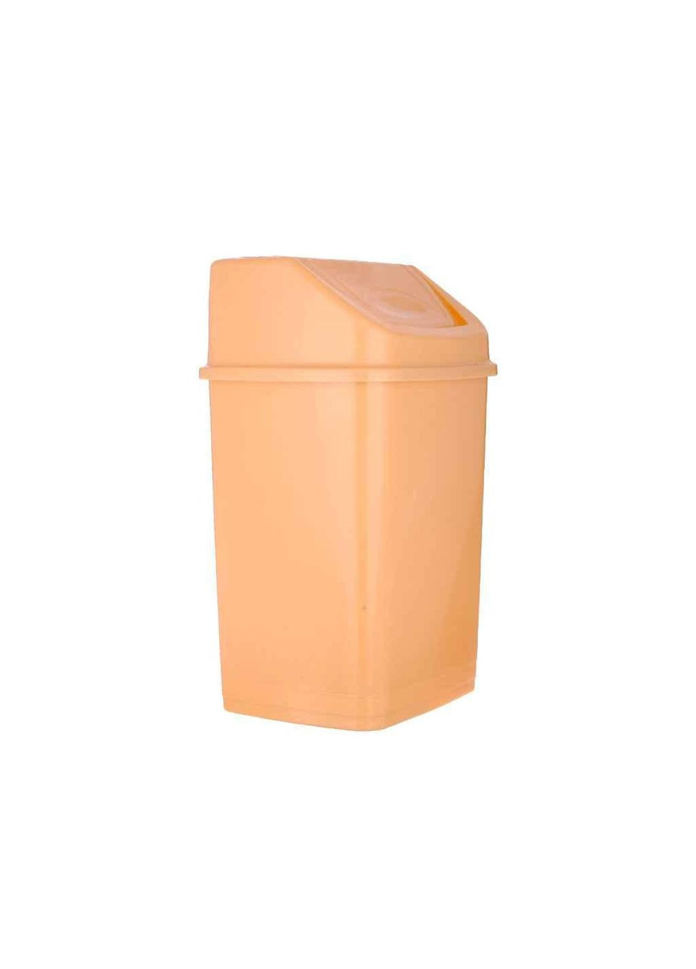 Відро пл. 8,5л для сміття з поворотною кришкою (бежеве) ТМ КОНСЕНСУС Консенсус (303417695)