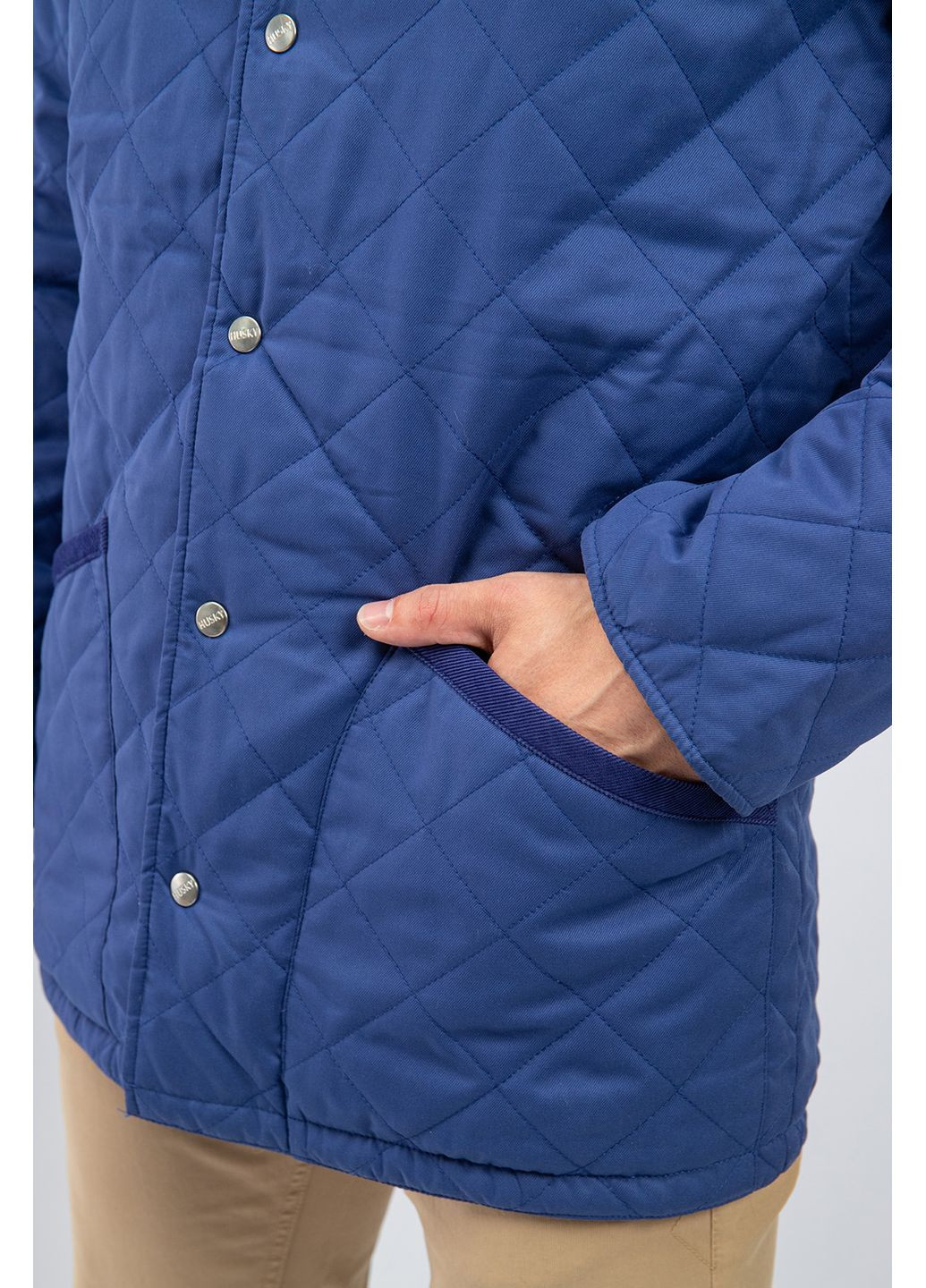 Синяя демисезонная синяя двусторонняя нейлоновая куртка Husky