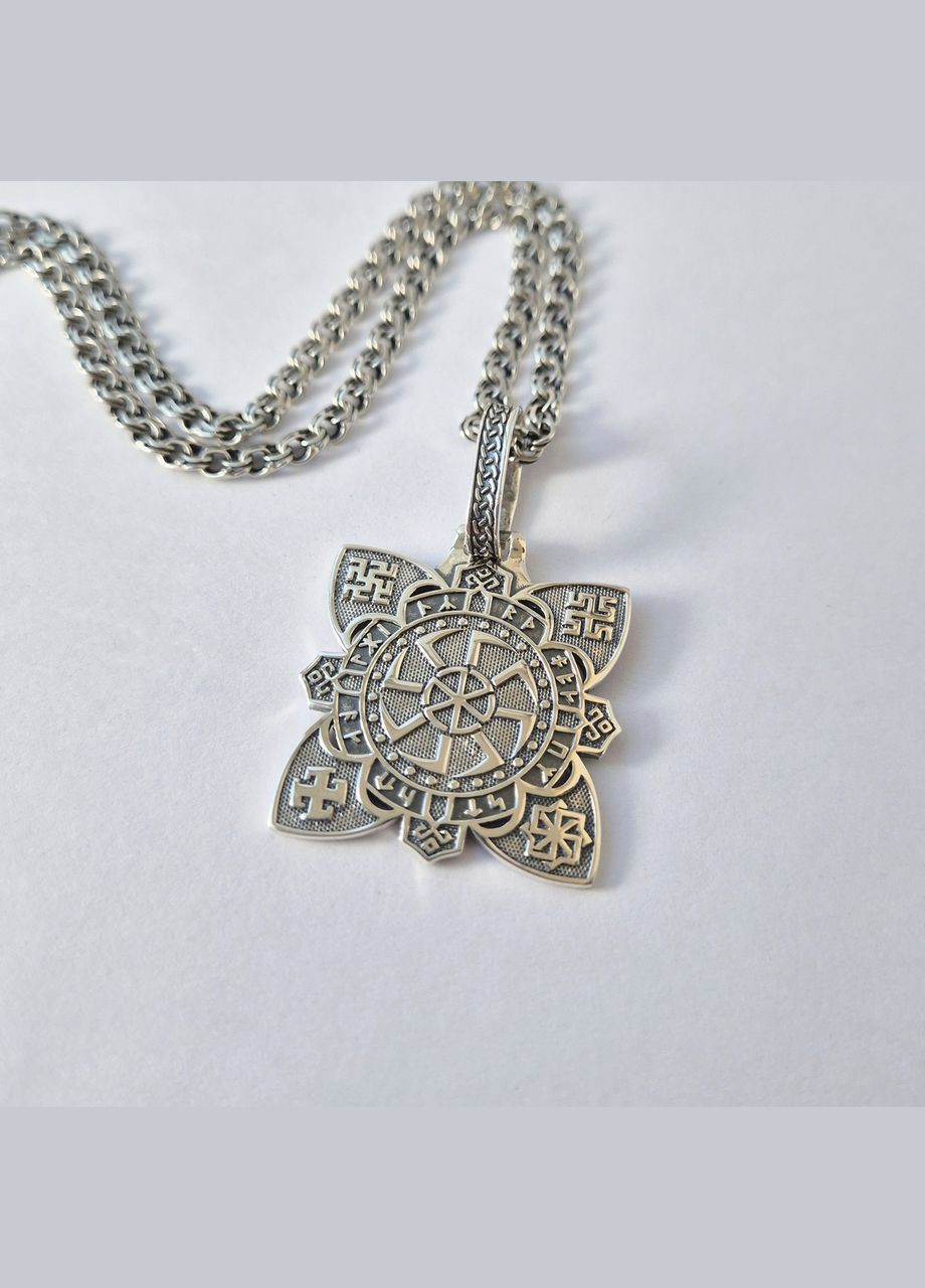 Серебряная подвеска оберег амулет Орден Света черненное серебро 925 пробы (АРТ.93688) 9.00г No Brand (323223269)