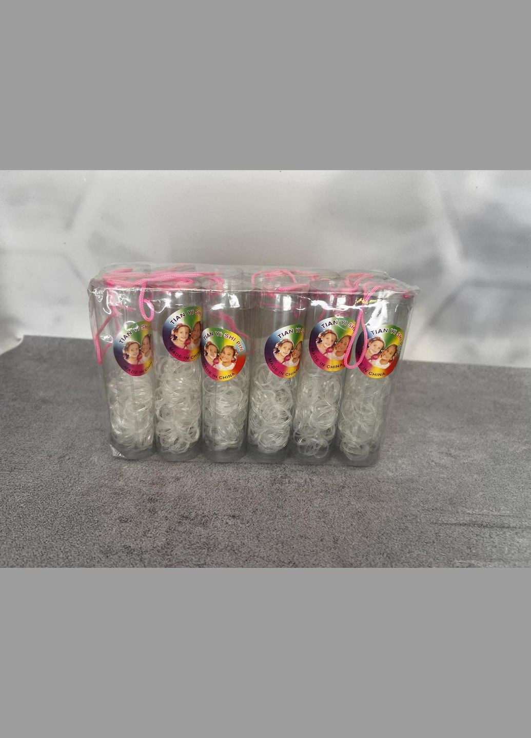 Резинка для волос силиконовая прозрачная в тубе(12) 0308-1008 No Brand (347243208)