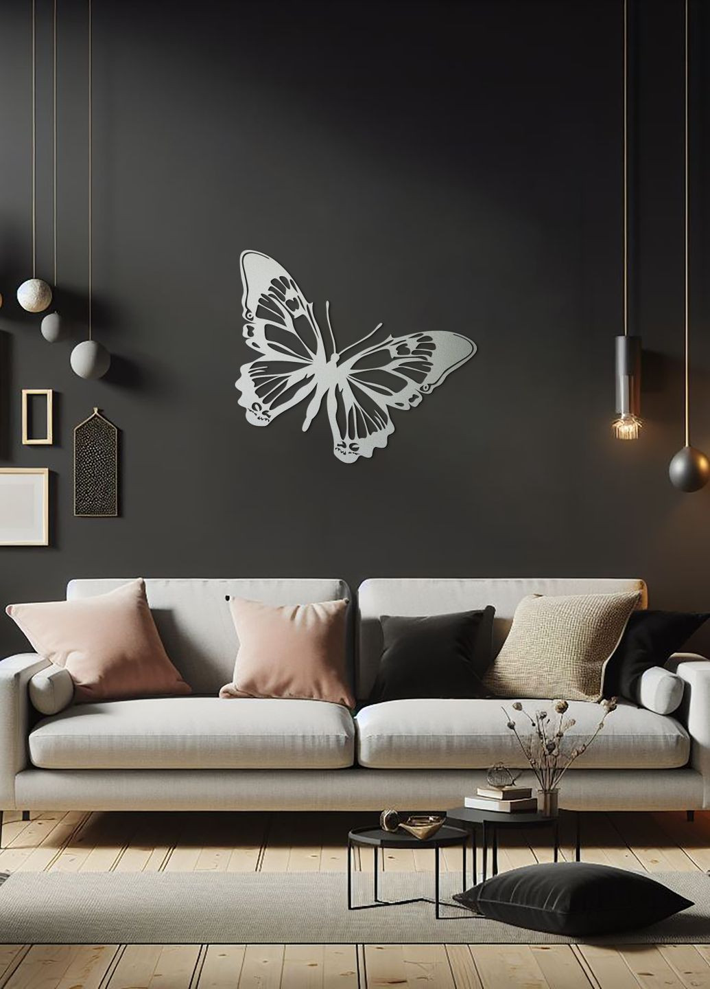 Декор в комнату, современная картина на стену "Большая бабочка", декоративное панно 30х35 см Woodyard (292112106)