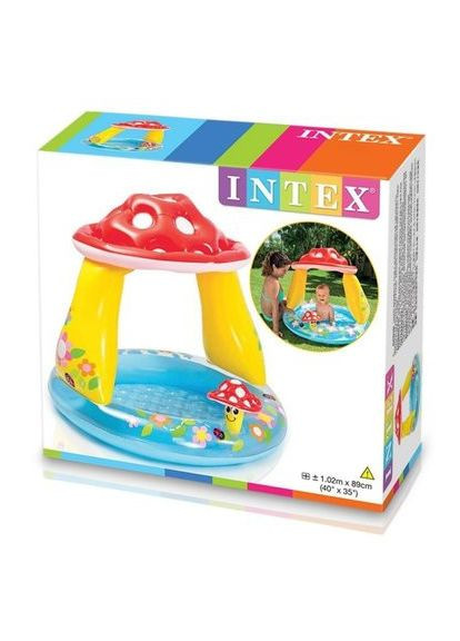Дитячий надувний басейн Грибок 57114 з навісом Intex (365641321)