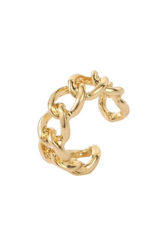 Кільце ланцюжок перстень каблучка золотистий (12-133) No Brand (314931262)