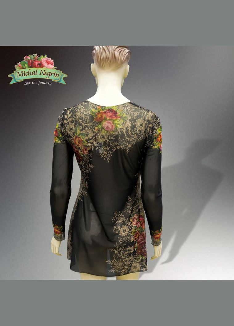 Женская туника "Цветочная симфония" с кристаллами Swarovski и вышивкой, ручная работа (р-L) Michal Negrin (347018225)