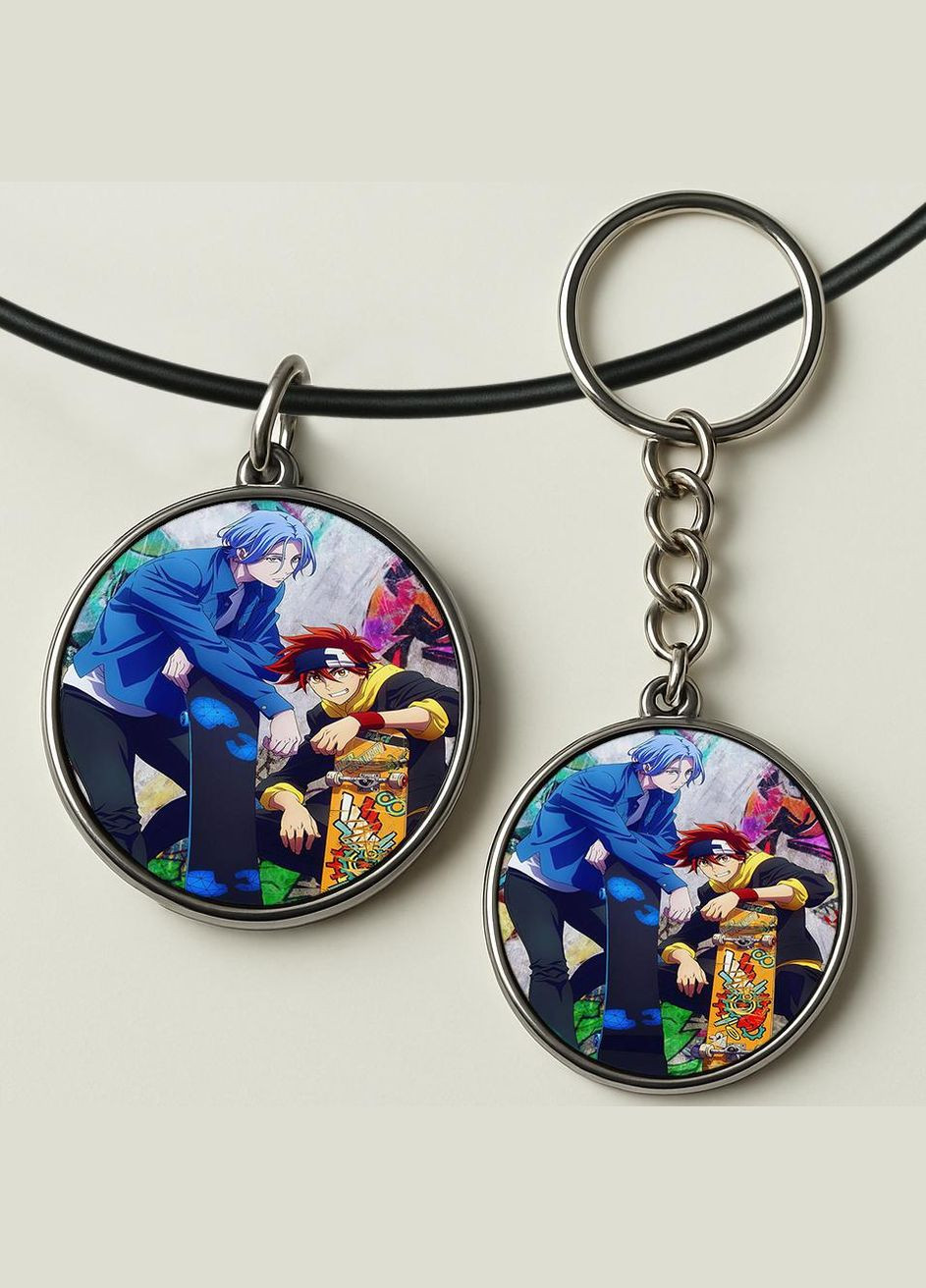 Набір підвіска (кулон) та брелок Аніме Скейт Нескінченність #05 (подарунковий набір) No Brand (332633140)
