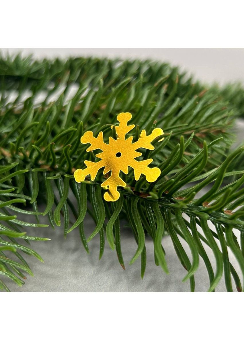 25мм Поетка снежинка 5г - золото No Brand (356509744)