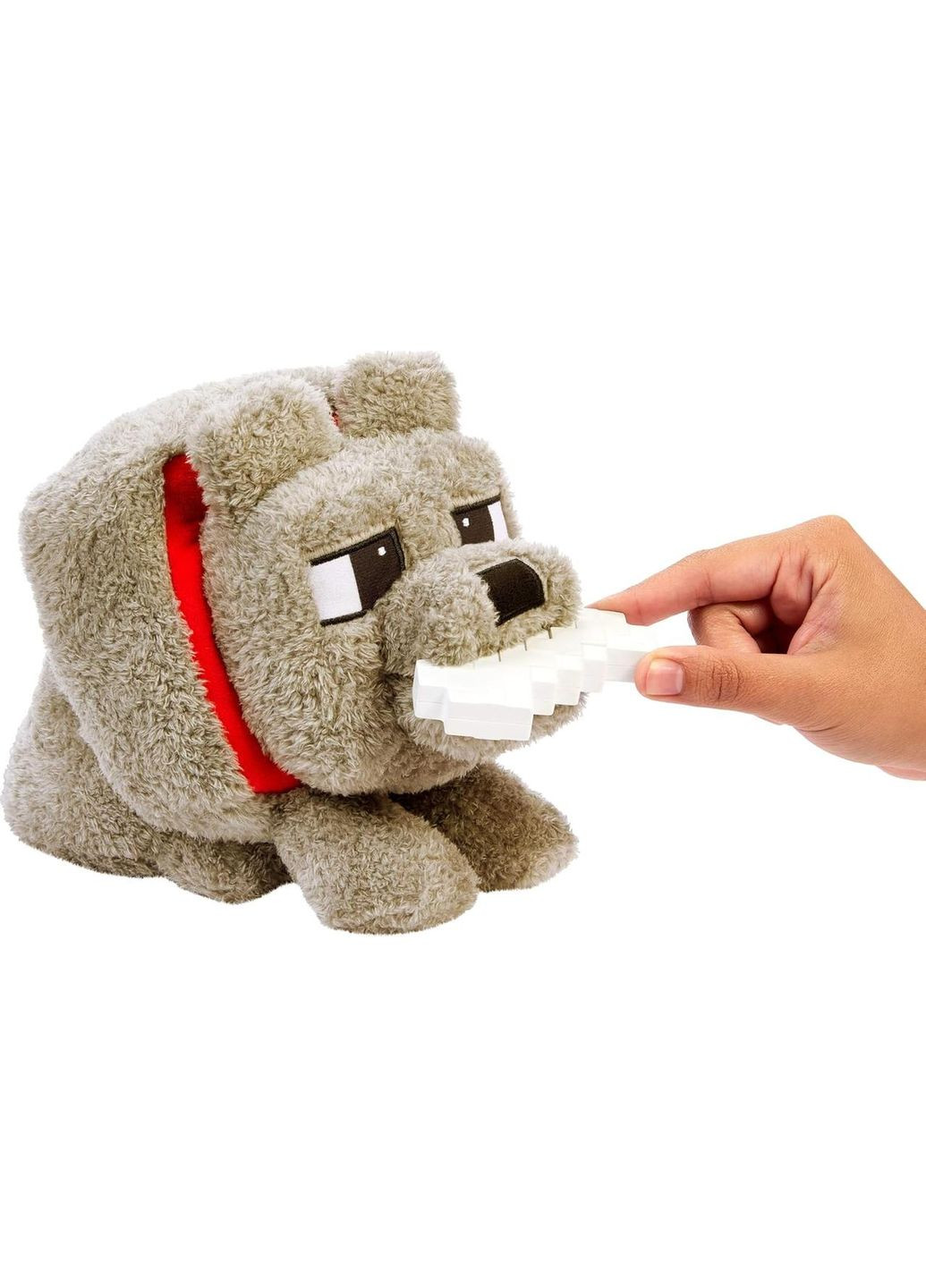 Мягкая интерактивная игрушка Волк Деннис из фильма Майнкрафт Оригинал Minecraft Dennis The Wolf Mattel (365251401)