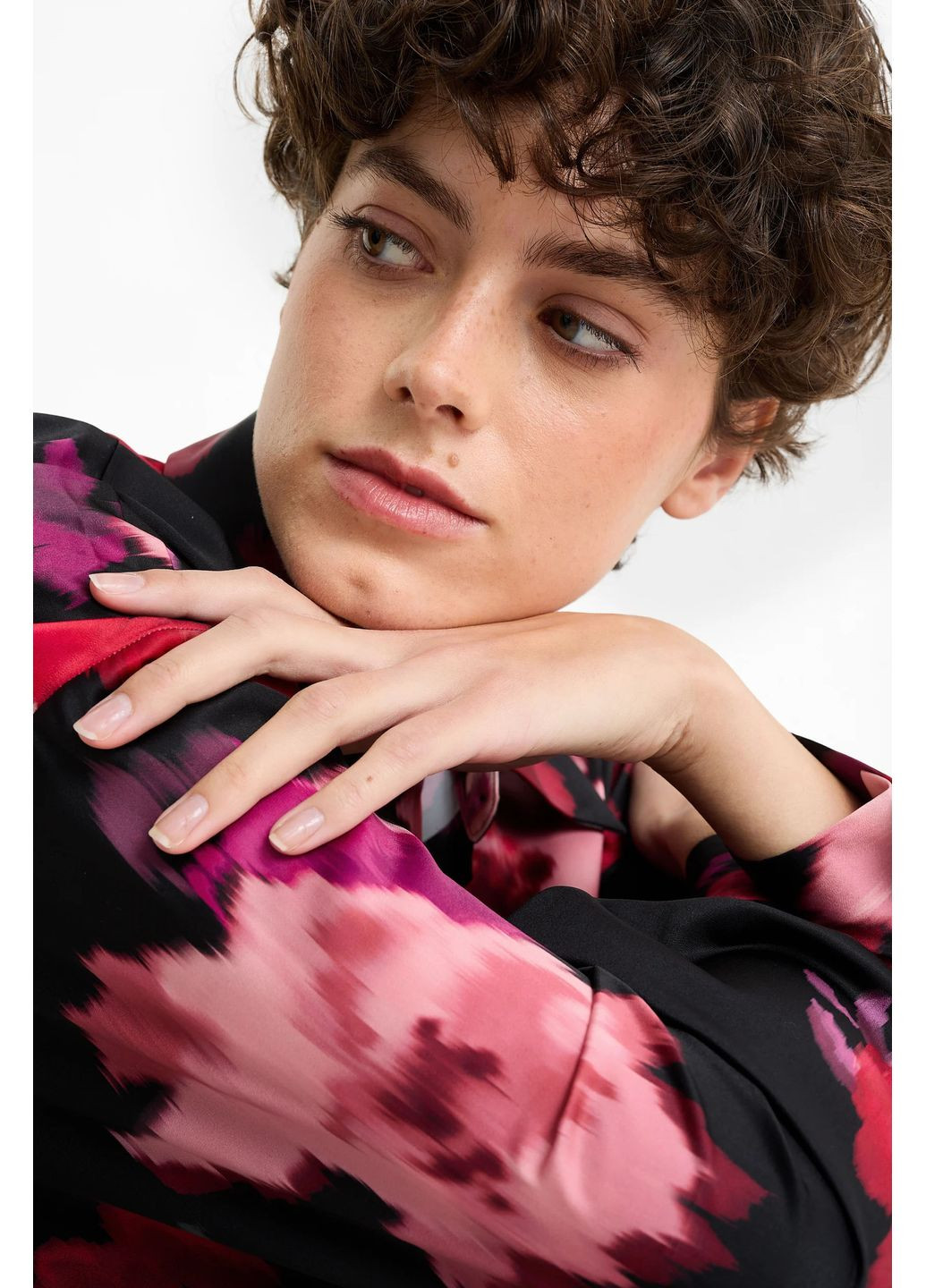 Комбінована кежуал атласна сукня-сорочка C&A однотонна