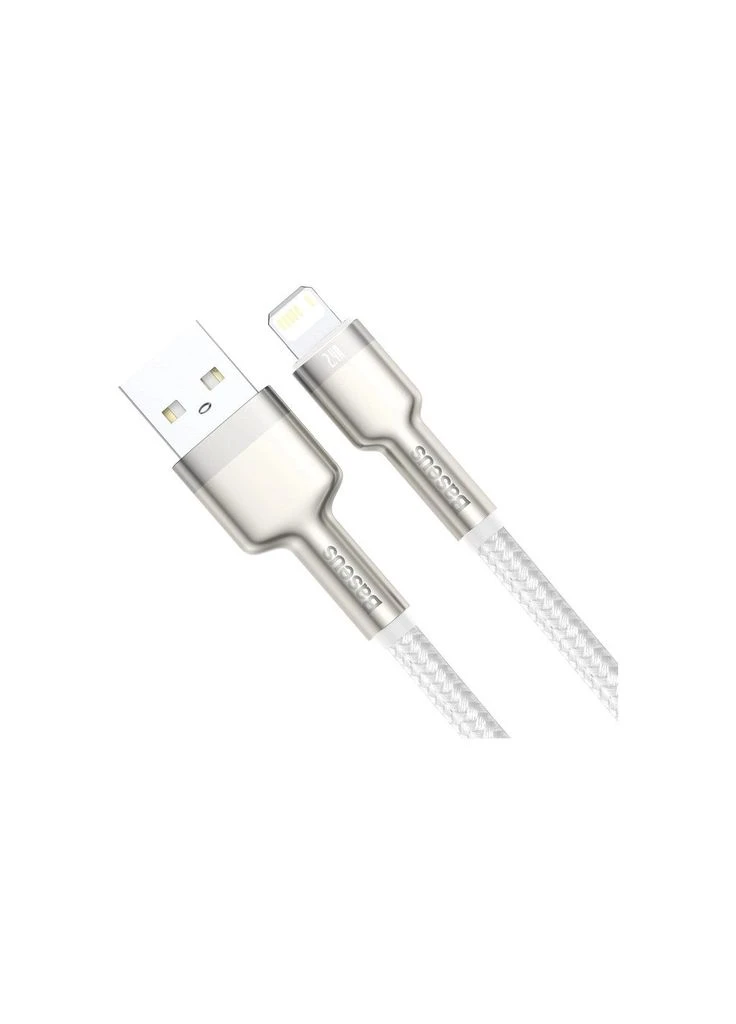 Дата кабель .4A White (ek19718) Baseus USB 2.0 AM to Lightning 1.0m Cafule Series Metal 2 (391782366)