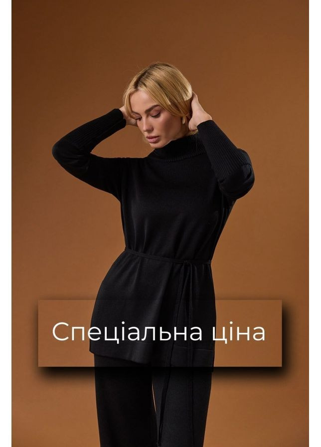 Черный джемпер 2706 стальной Triko Bakh