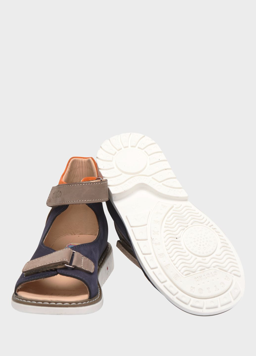 Темно-синие сандали Theo Leo на липучке