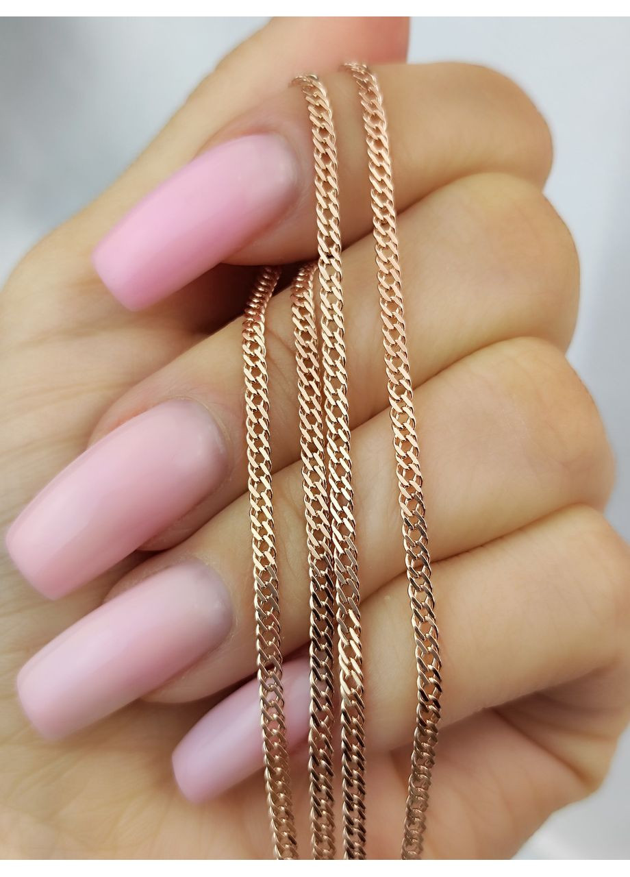 Серебряная цепочка 925 пробы в позолоте Ромб 2 мм 45 см No Brand (366664899)