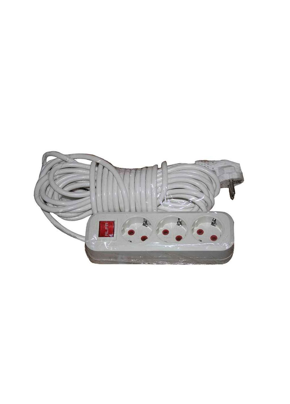 Удлинитель 10м с заземлением 3 гнезда + кнопка RLFR (359436733)
