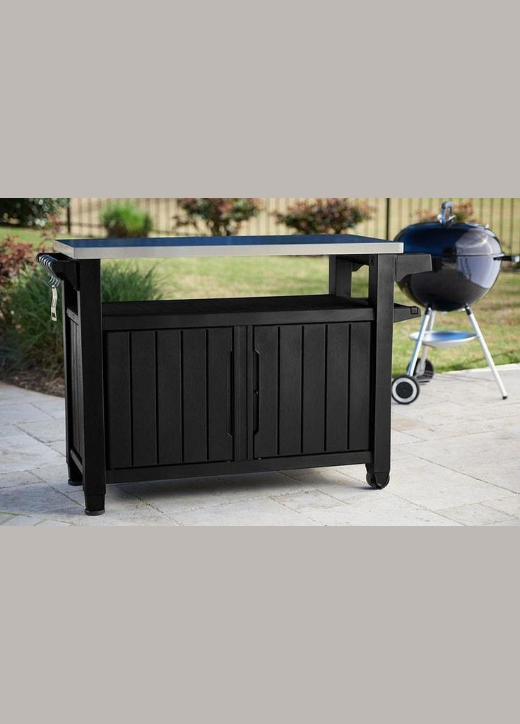 Стіл-буфет садовий для барбекю UNITY XL,, 207 л Keter (329407718)
