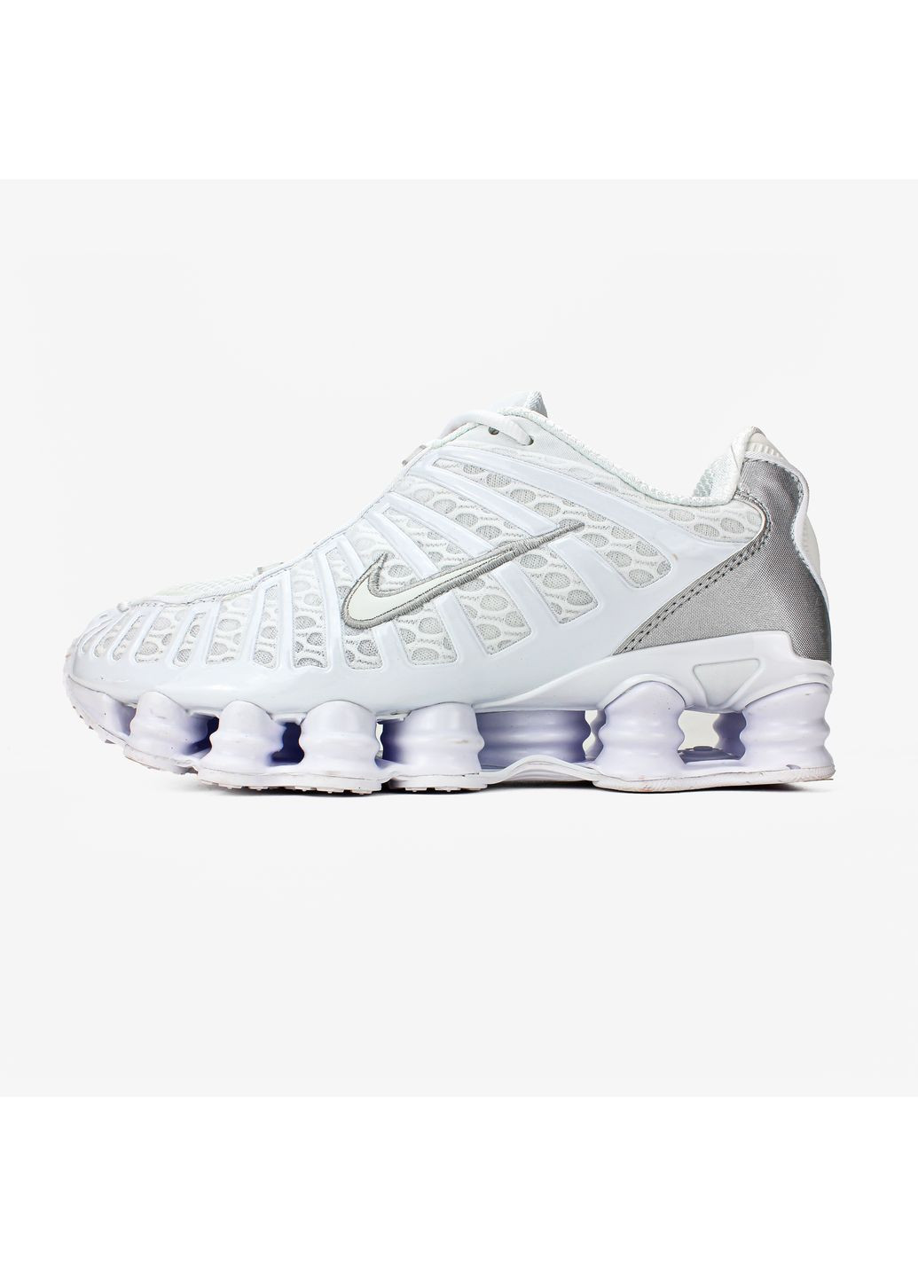 Білі Осінні кросівки чоловічі і жіночі nike shox tl white | найк шокс тл білі No Brand