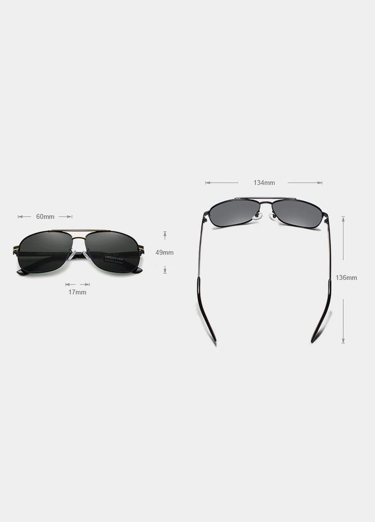 Чоловічі поляризаційні сонцезахисні окуляри N738 Silver Blue KINGSEVEN (303401670)