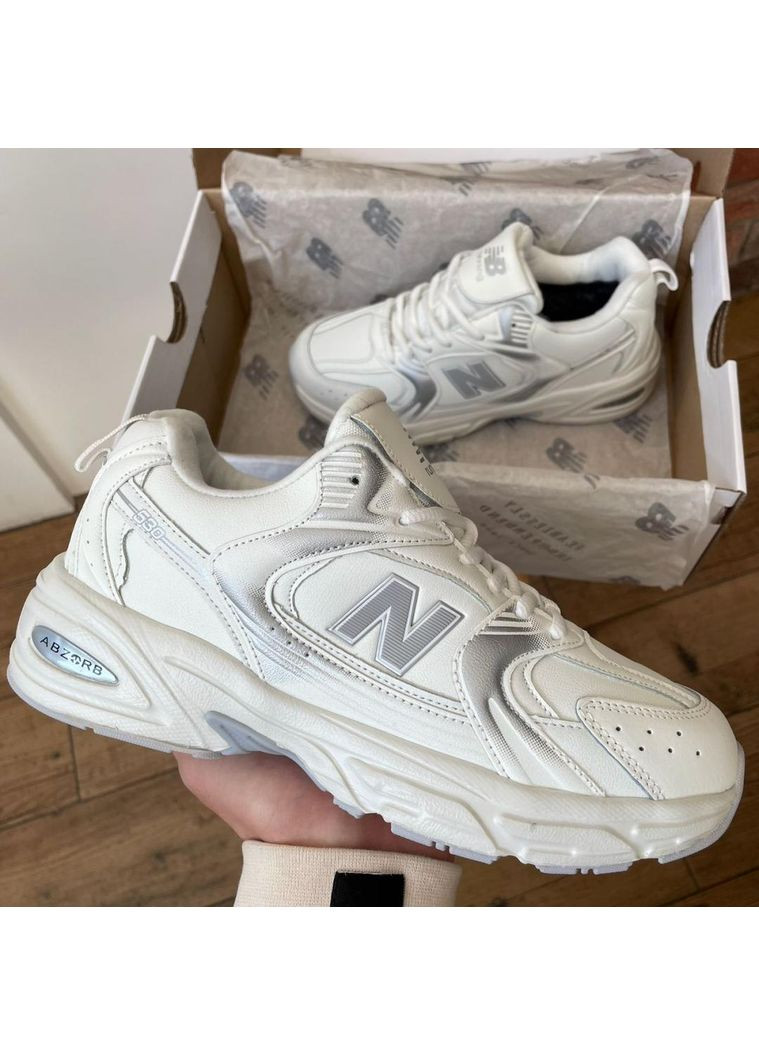 КРОСІВКИ ЖІНОЧІ NEW BALANCE 530 WHITE LEATHER НЬЮ БЕЛАНС 530 No Brand білі зими (367114993)