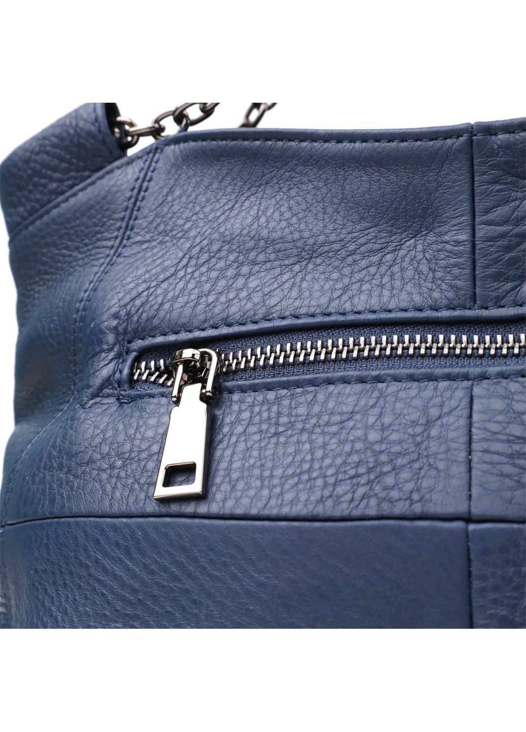 Женская сумка на каждый день из натуральной кожи 22988 Синий Vintage (357494944)