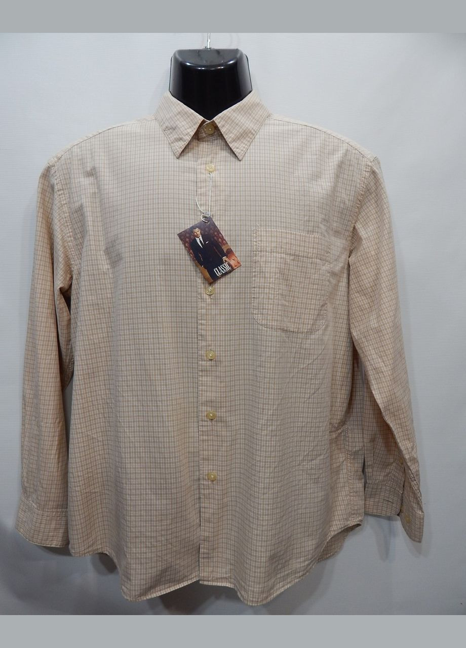 Бежевая кэжуал рубашка в клетку Eddie Bauer