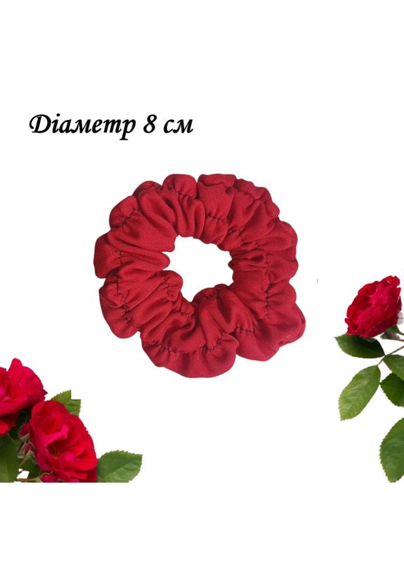 Резинка для волос из костюмной ткани красная 8 см. Hand Made Handmade (368772274)