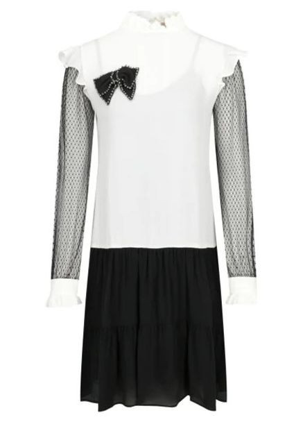 Чорно-білий святковий сукня Twinset однотонна